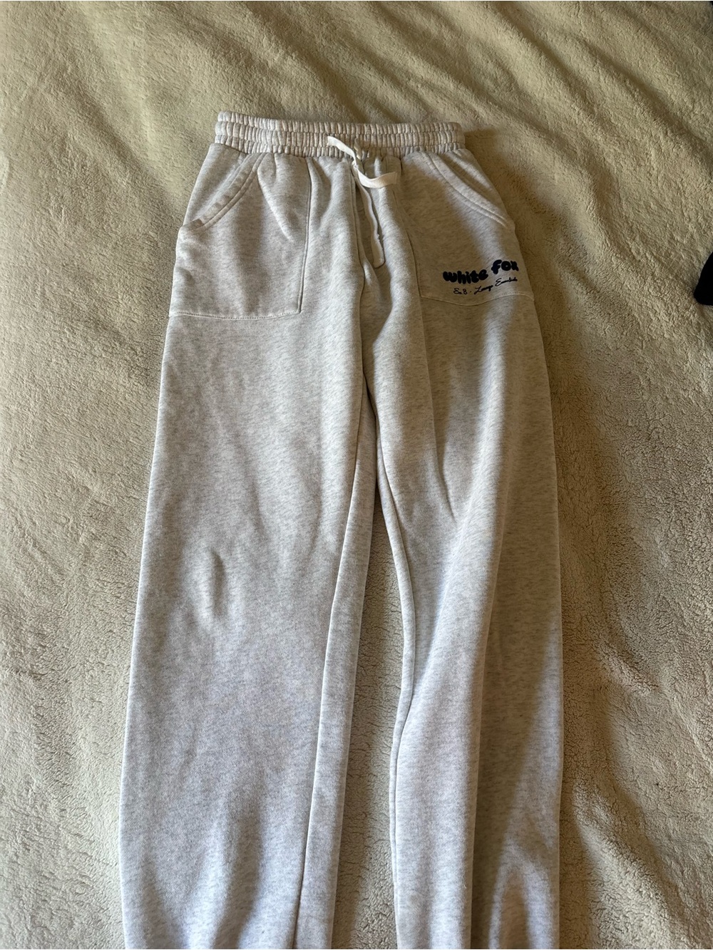 Light Gray white fox sweatpants